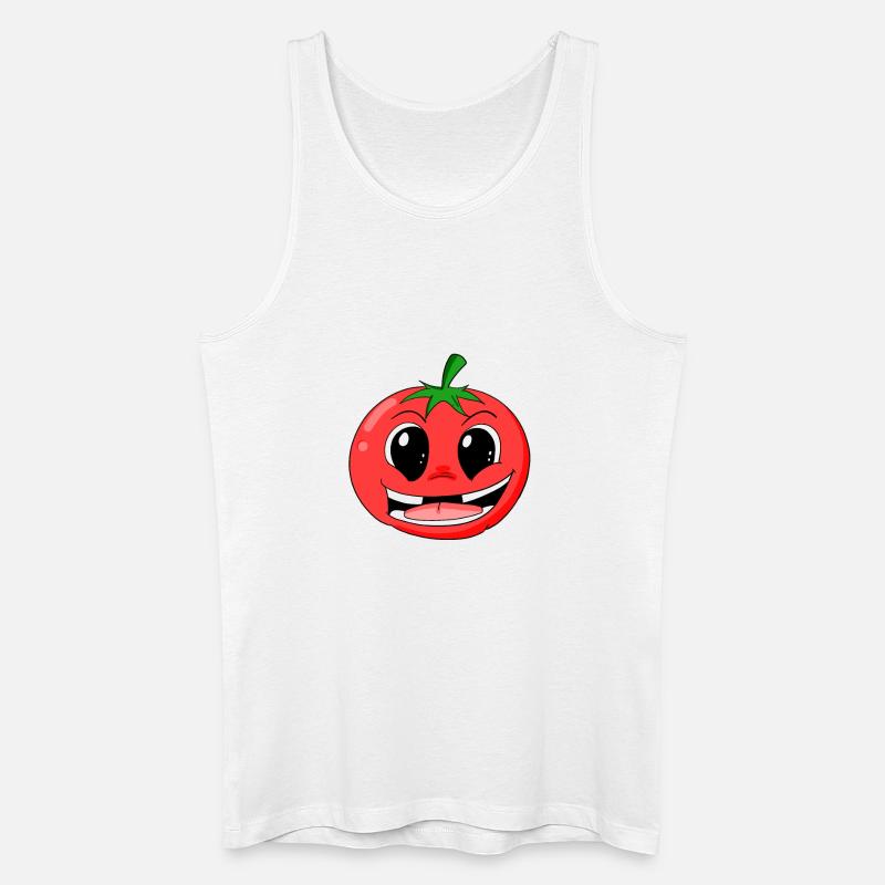 Tomate - Männer Bio Tank Top - Weiß