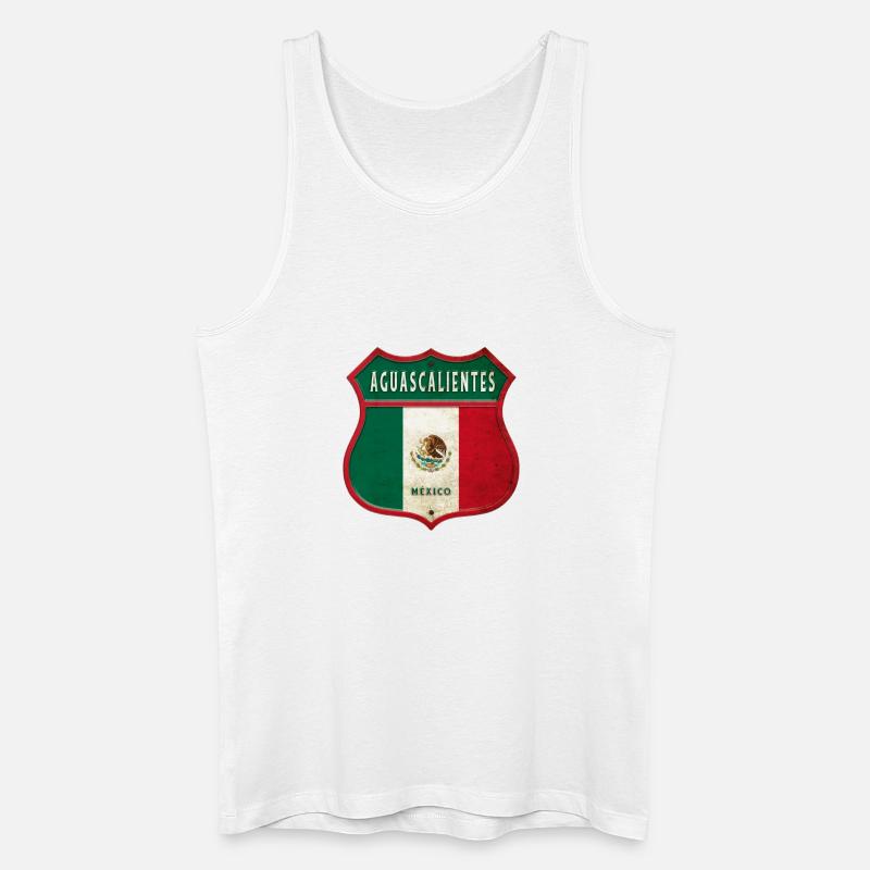 Aguascalientes Mexiko Wappen Design - Männer Bio Tank Top - Weiß