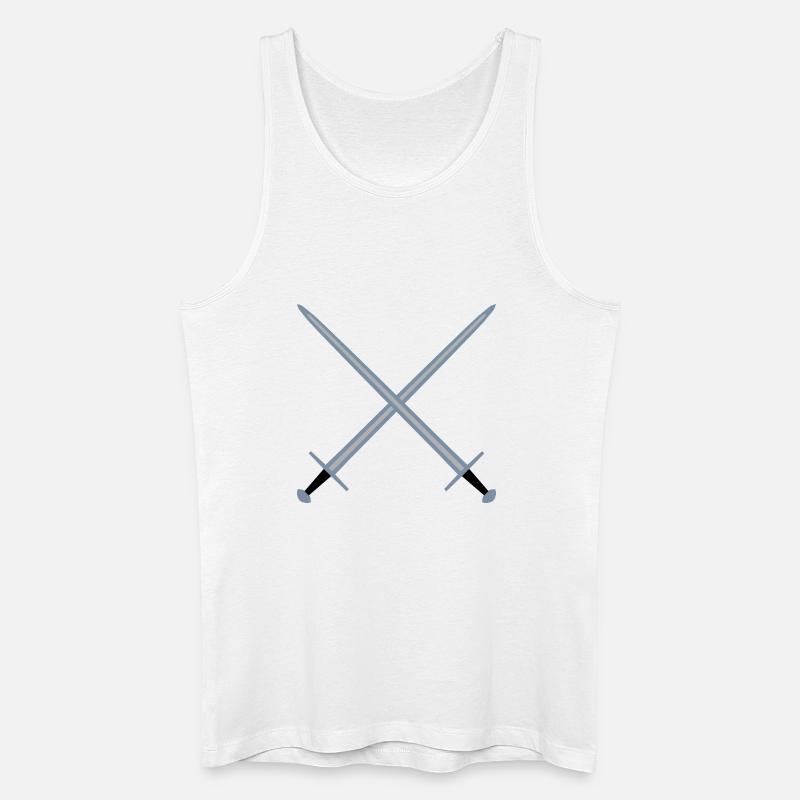 Gekreuzte Schwerter. - Männer Bio Tank Top - Weiß