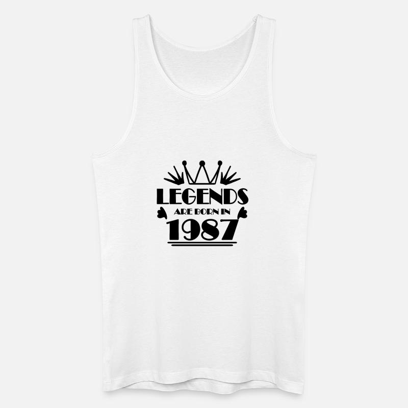 1987 - Born 1987 - Men’s Organic Tank Top - white