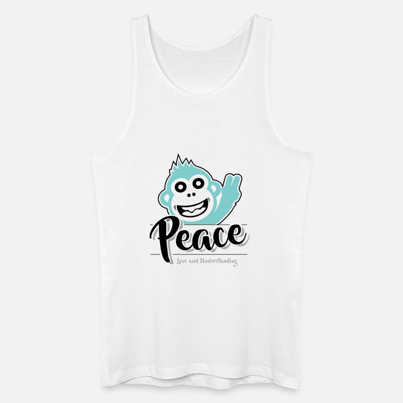 Frieden, Liebe und Verständnis - Männer Bio Tank Top - Weiß