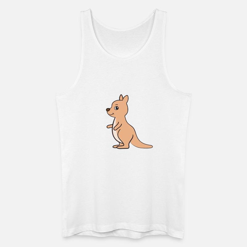 Känguru - Männer Bio Tank Top - Weiß