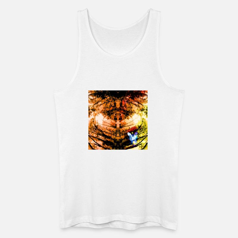 Herbstbaum Radial - Männer Bio Tank Top - Weiß