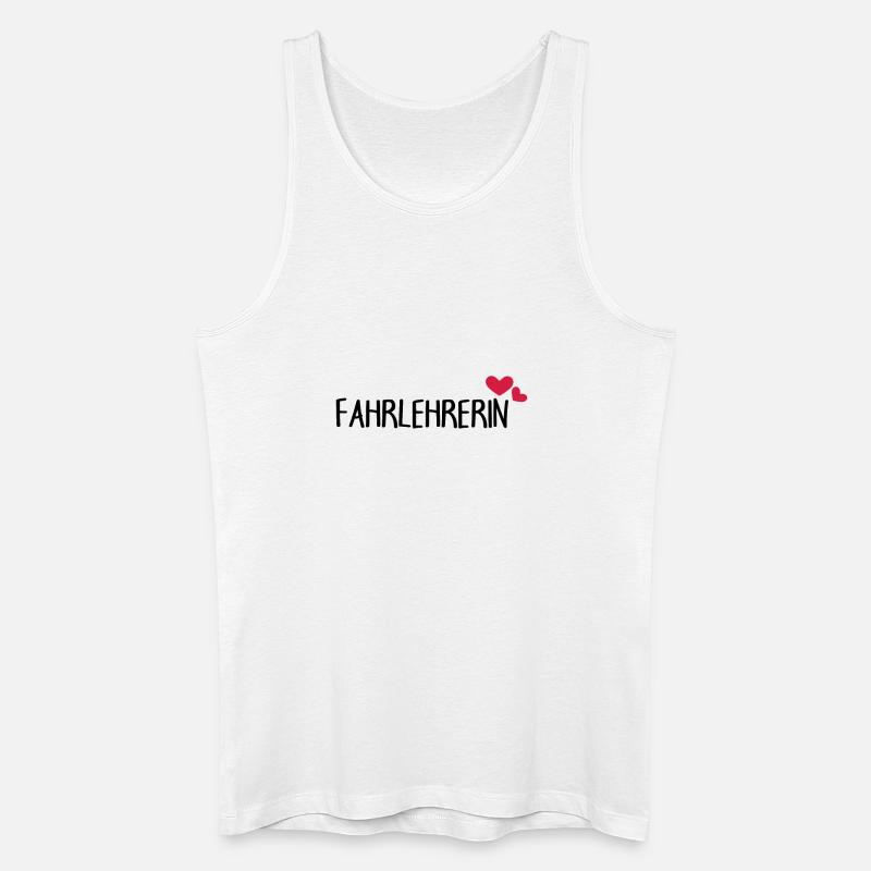 Fahrlehrerin Herz - Männer Bio Tank Top - Weiß
