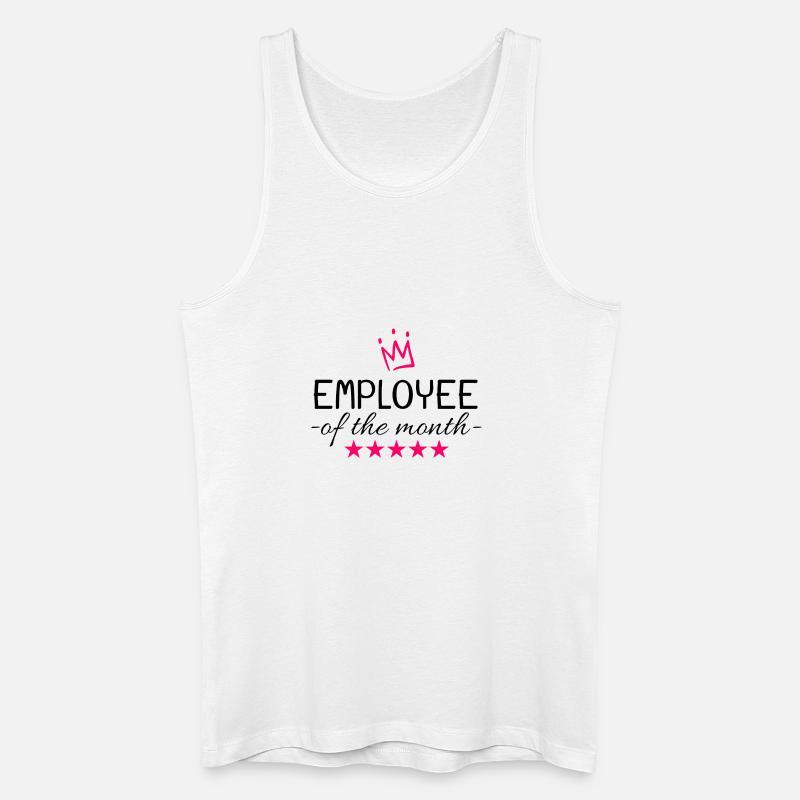 Mitarbeiter des Monats Geschenk - Männer Bio Tank Top - Weiß