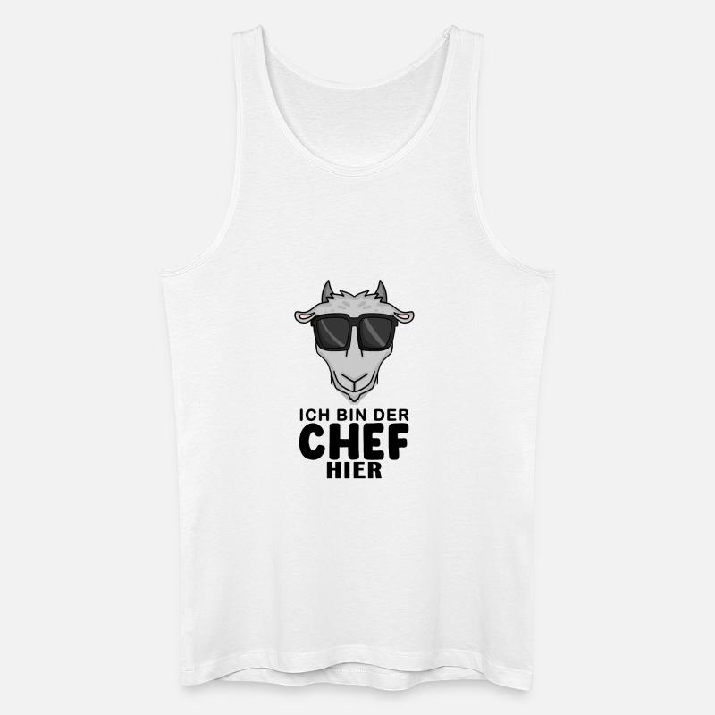 Cool Ziege Chef - Männer Bio Tank Top - Weiß