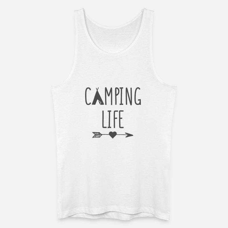 Campingleben - Männer Bio Tank Top - Weiß