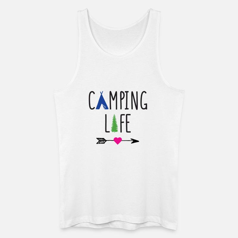 Campingleben - Männer Bio Tank Top - Weiß