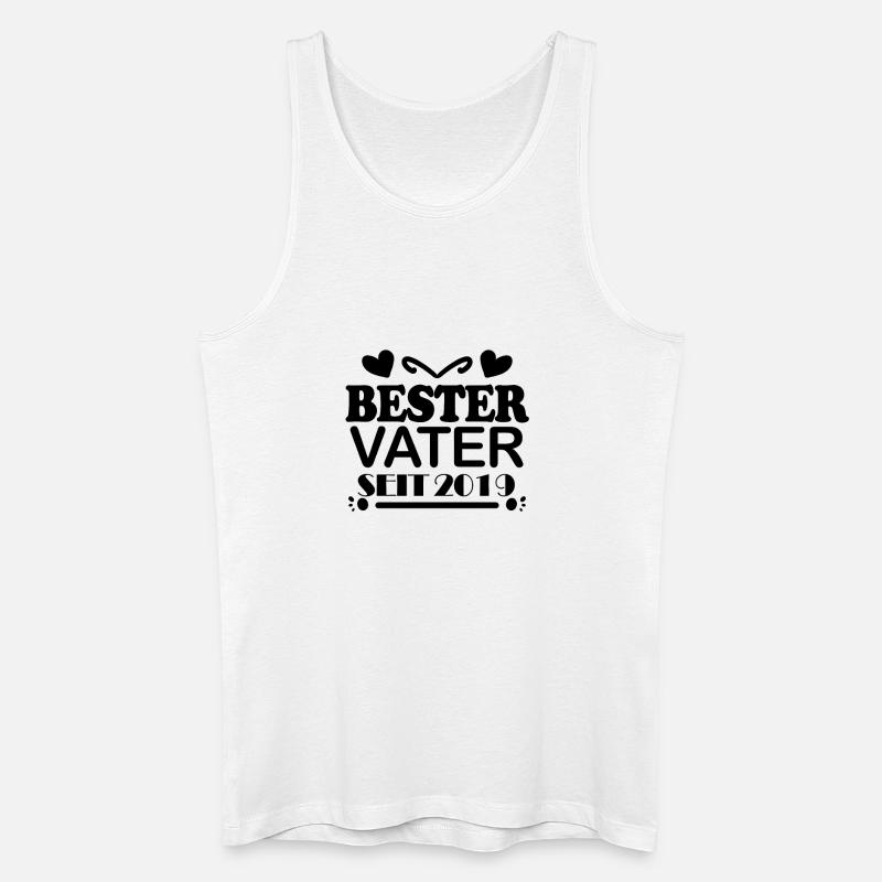 Bester Vater seit 2019 - Männer Bio Tank Top - Weiß