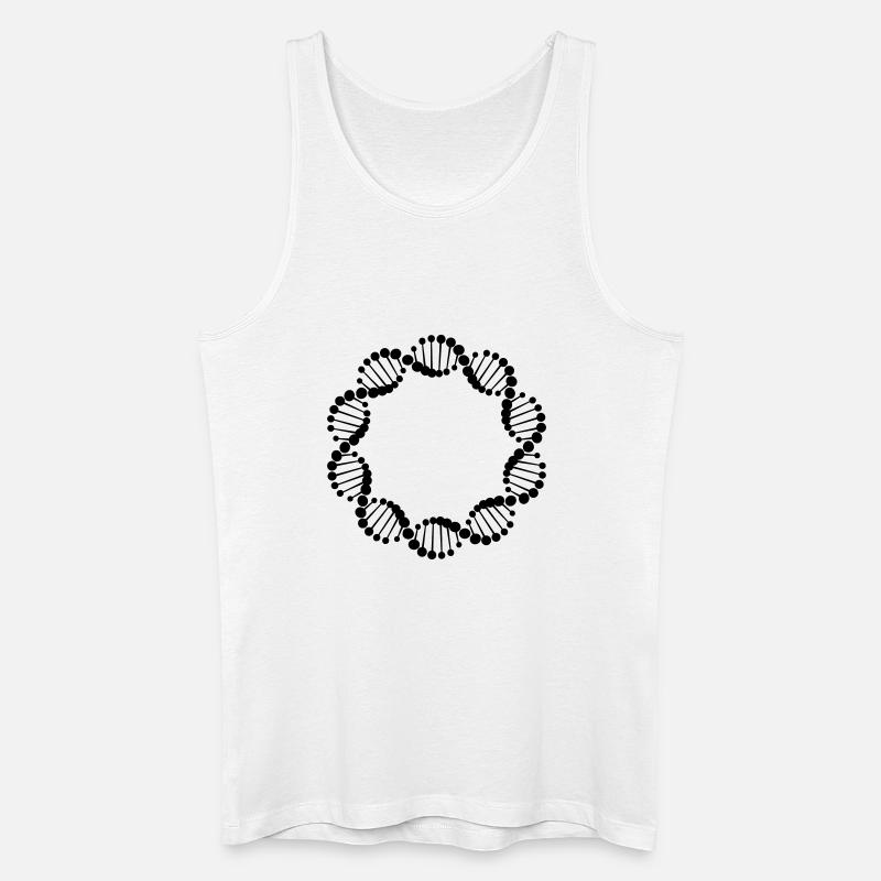 DNA-Strang im Kreis - Männer Bio Tank Top - Weiß