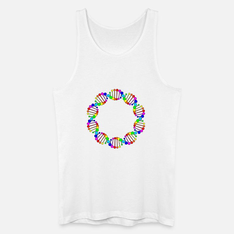 DNA Regenbogen-DNA - Männer Bio Tank Top - Weiß