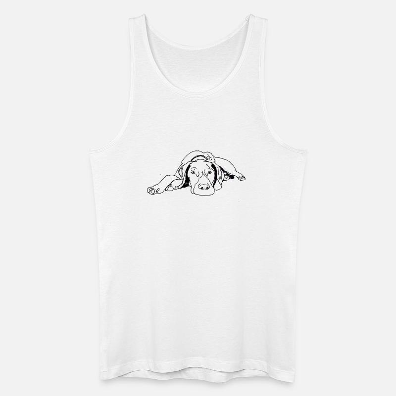Pointer Deutsch Kurzhaar - Männer Bio Tank Top - Weiß
