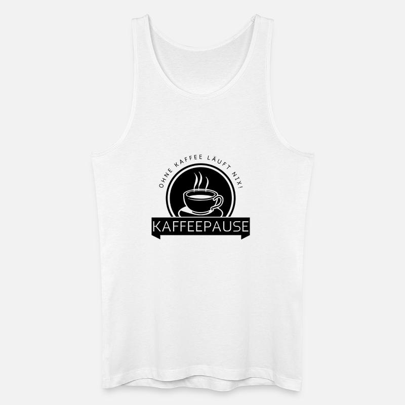 Kaffeepause - Männer Bio Tank Top - Weiß