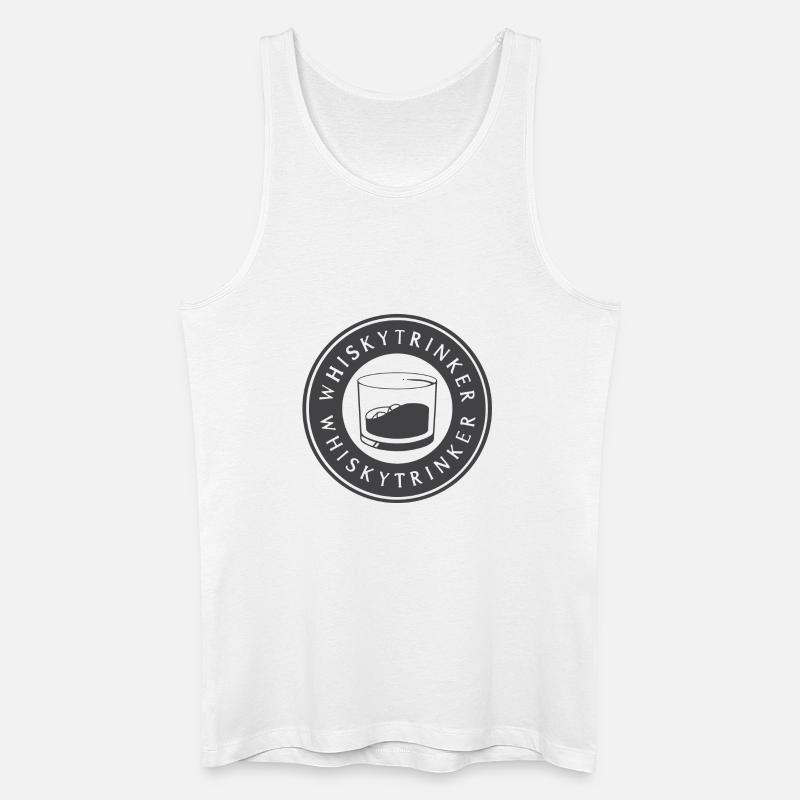 Whiskytrinker - Männer Bio Tank Top - Weiß