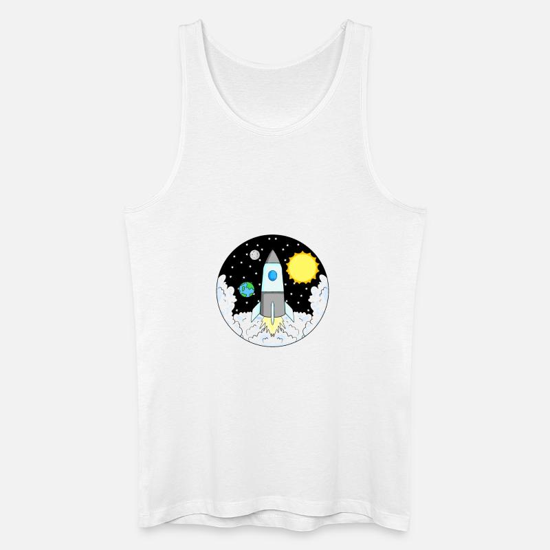Rocket Space Space - Men’s Organic Tank Top - white