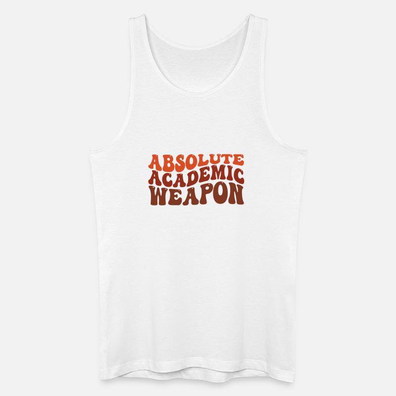 Studenten Absolute Academic Weapon - Männer Bio Tank Top - Weiß