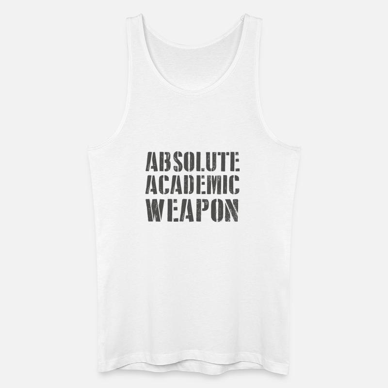Studenten Absolute Academic Weapon - Männer Bio Tank Top - Weiß