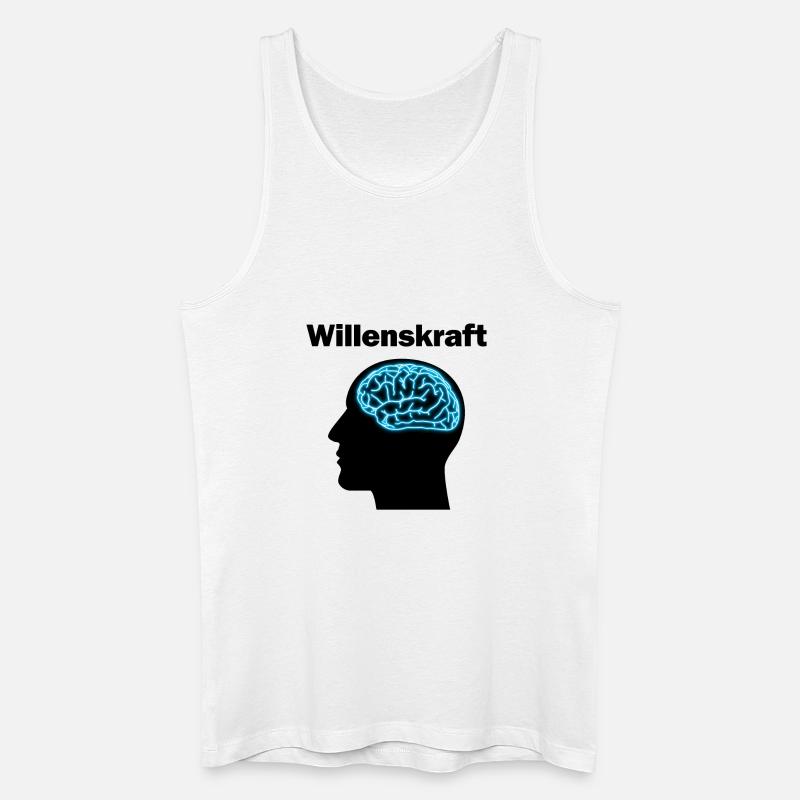 Willenskraft - Männer Bio Tank Top - Weiß