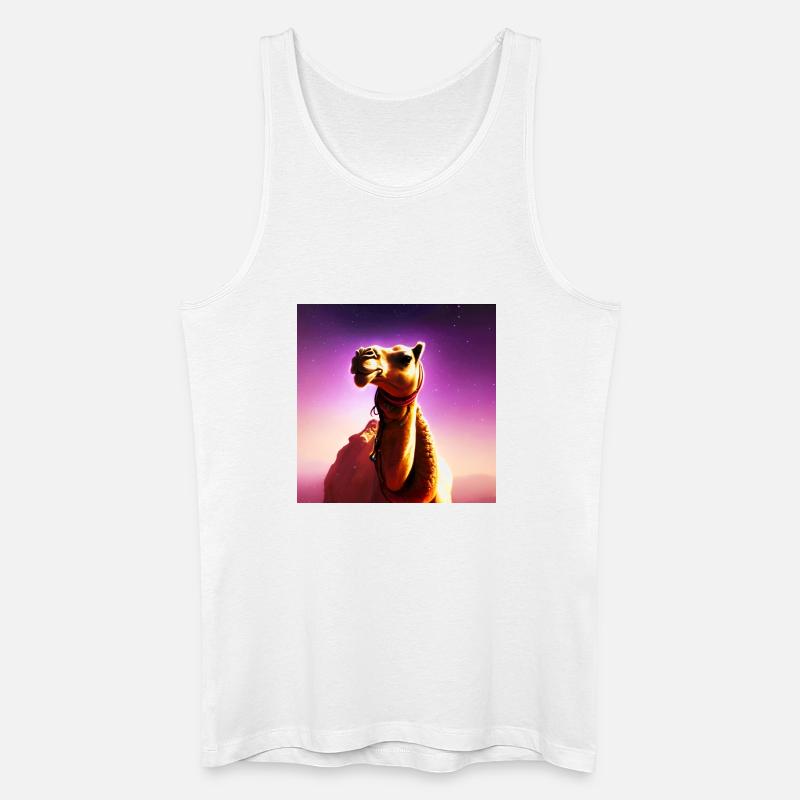 Dromedar Kamel - Galaxie Weltraum - Männer Bio Tank Top - Weiß