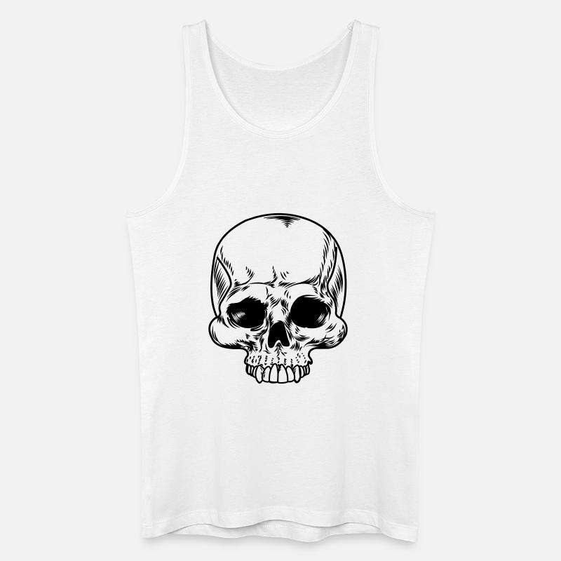 Schädel transparent - Männer Bio Tank Top - Weiß