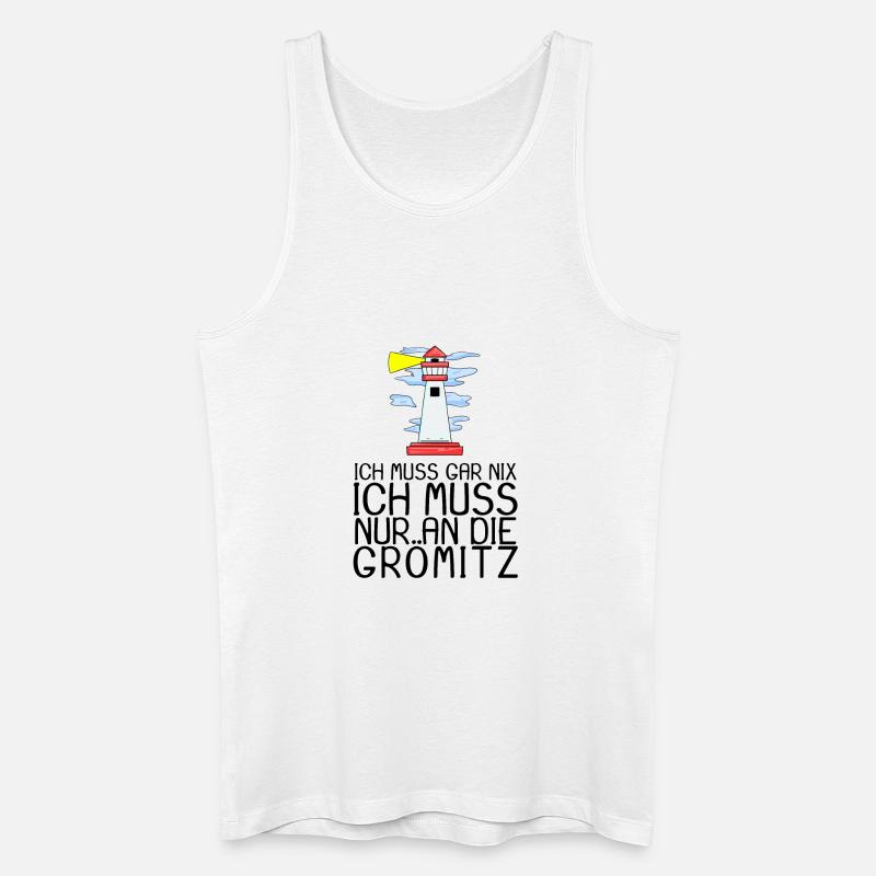 Grömitz Spruch Sprüche - Männer Bio Tank Top - Weiß