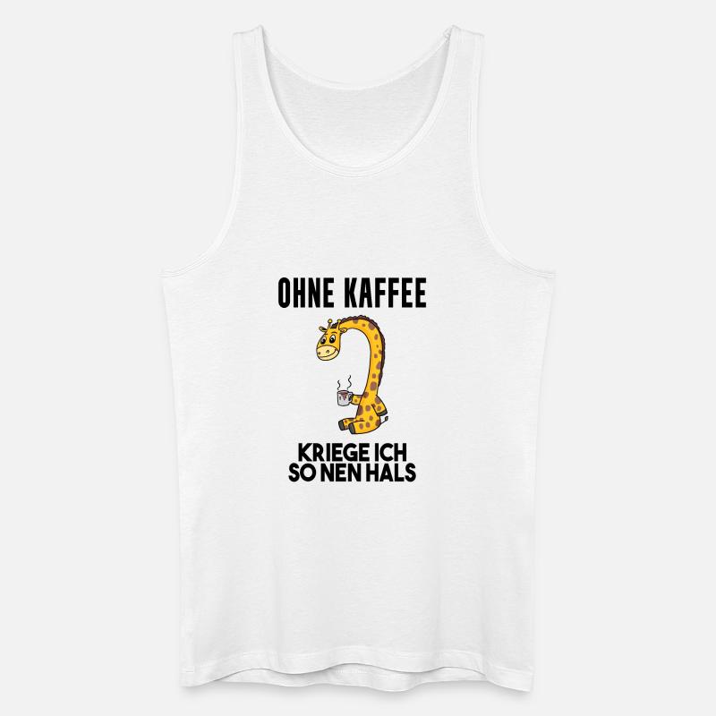 Kaffee Spruch lustig - Männer Bio Tank Top - Weiß