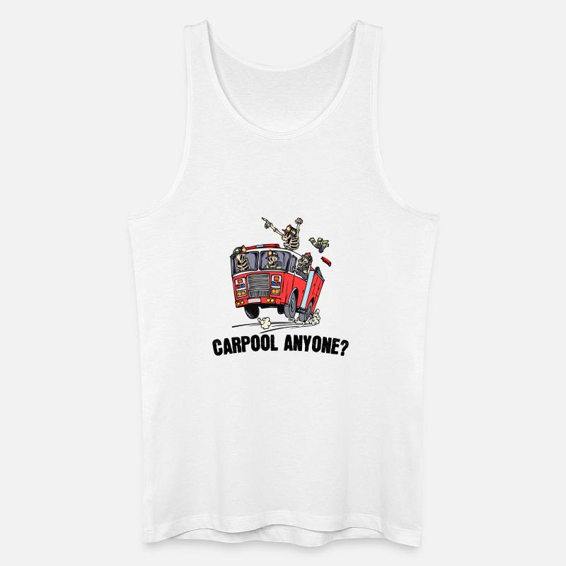 Berufsfeuerwehr Feuerwehr Statement Feuerwehrauto - Männer Bio Tank Top - Weiß