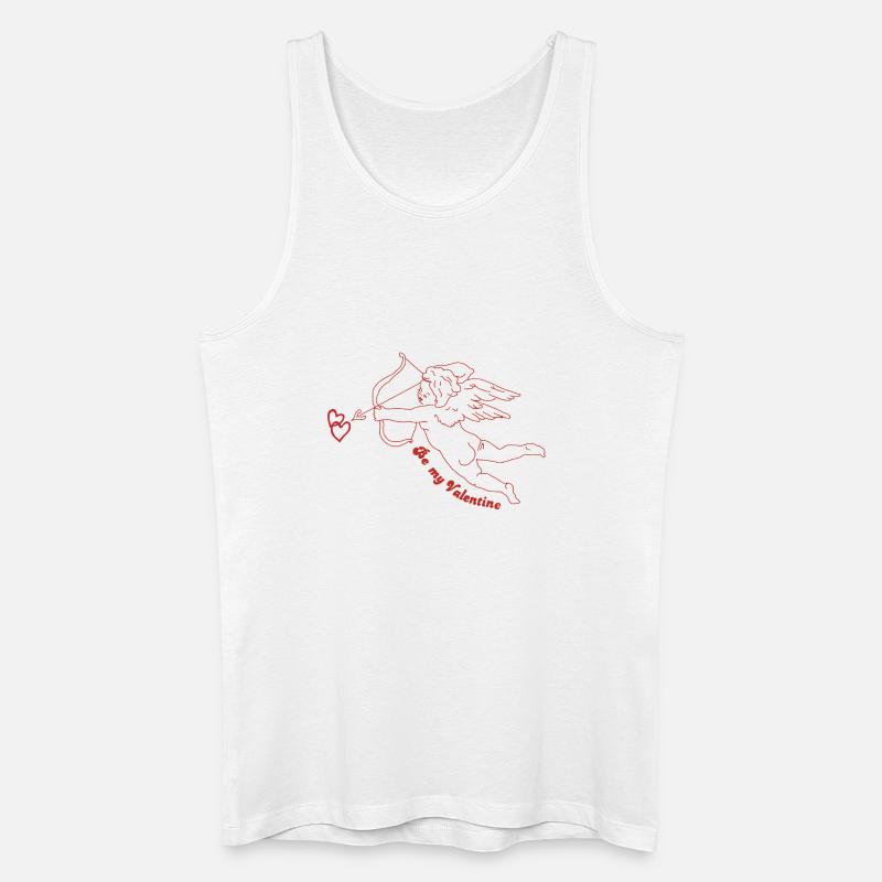 valentine - Männer Bio Tank Top - Weiß