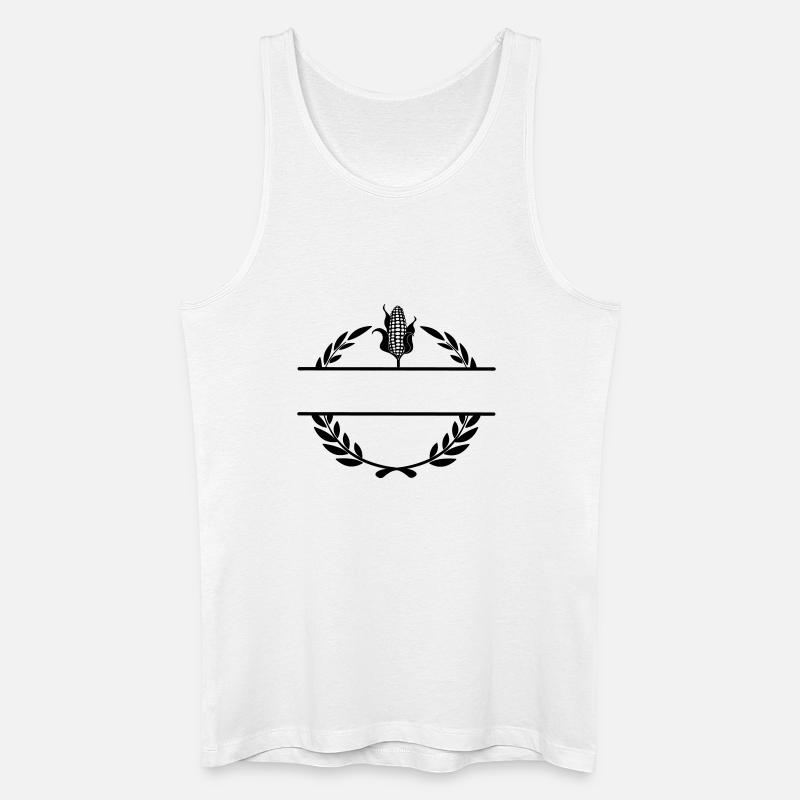 Stolz auf den Bauernmais - Männer Bio Tank Top - Weiß