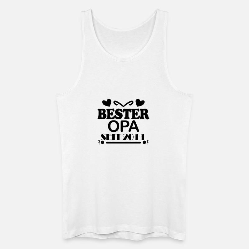 Bester Opa seit 2011 - Männer Bio Tank Top - Weiß
