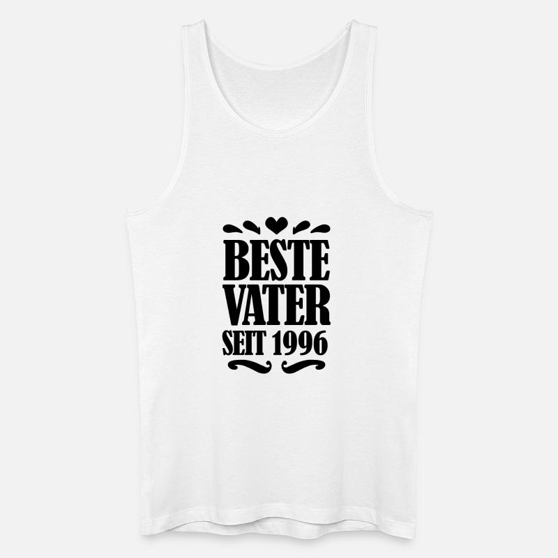 Bester Vater seit 1996 - Männer Bio Tank Top - Weiß