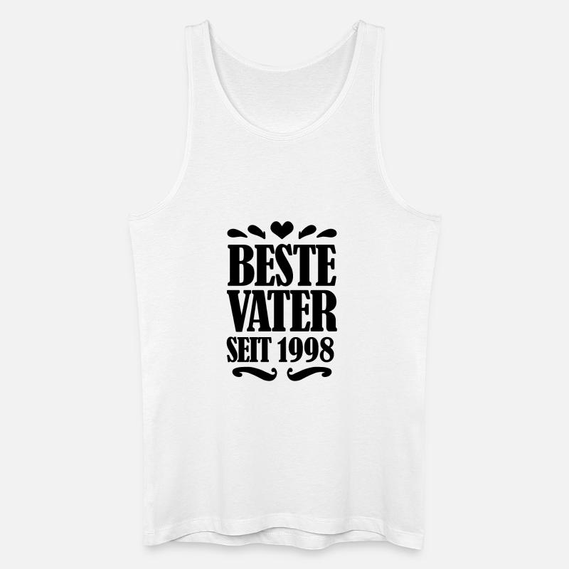 Bester Vater seit 1998 - Männer Bio Tank Top - Weiß