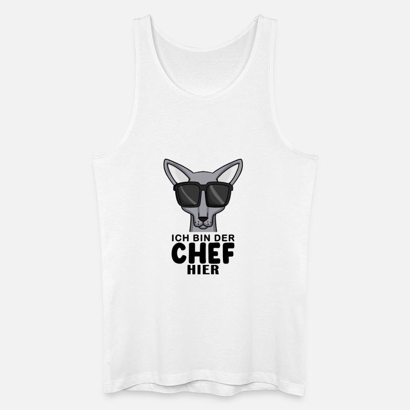 coole Katze - Sphynx Katze Spruch - Männer Bio Tank Top - Weiß