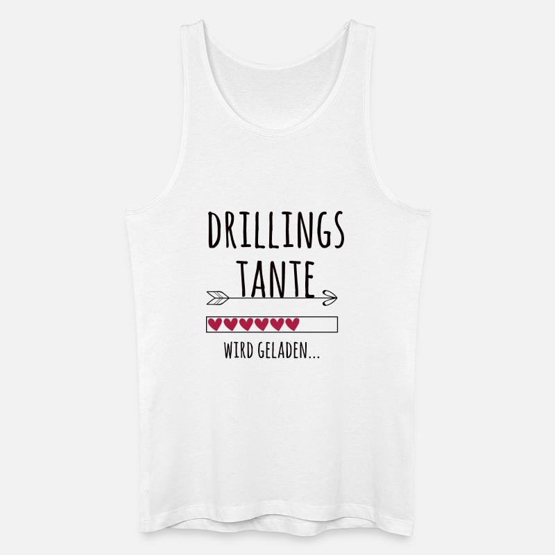 werdende Drillingstante Schwangerschaft Drillinge - Männer Bio Tank Top - Weiß