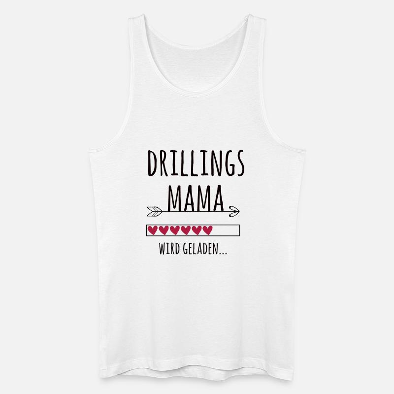 werdende Drillingsmama Schwangerschaft Drillinge - Männer Bio Tank Top - Weiß