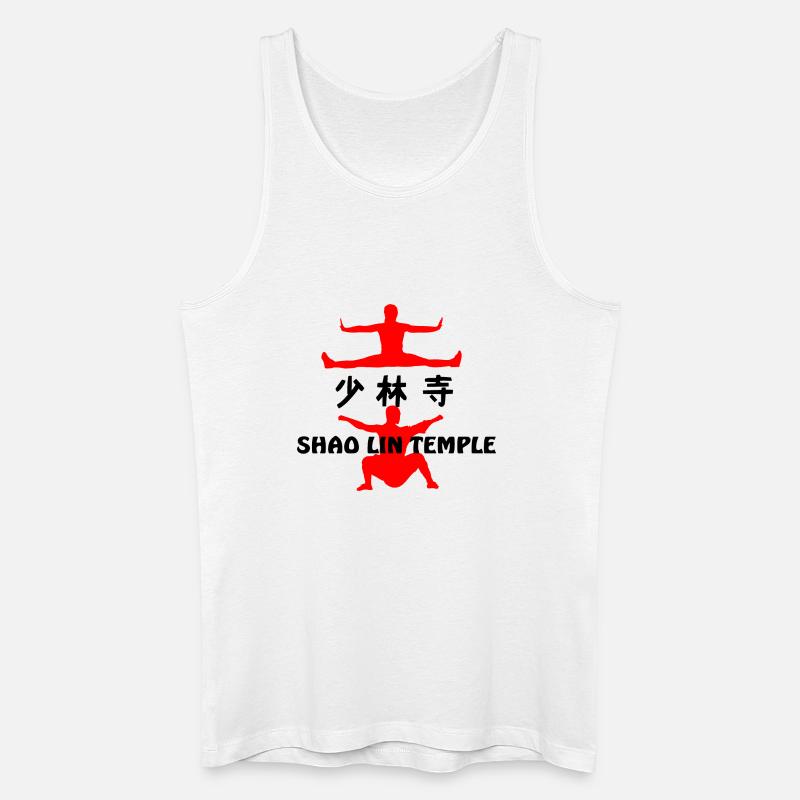 Świątynia Kung fu Shaolin - Ekologiczny tank top męski - biały