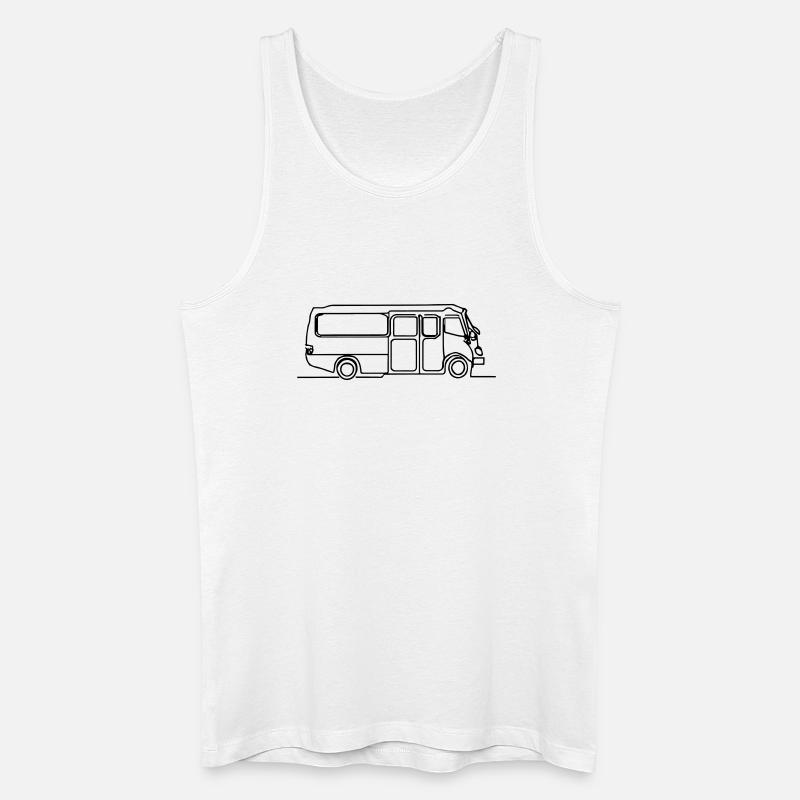 Dessin animé de bus - Débardeur bio Homme - blanc