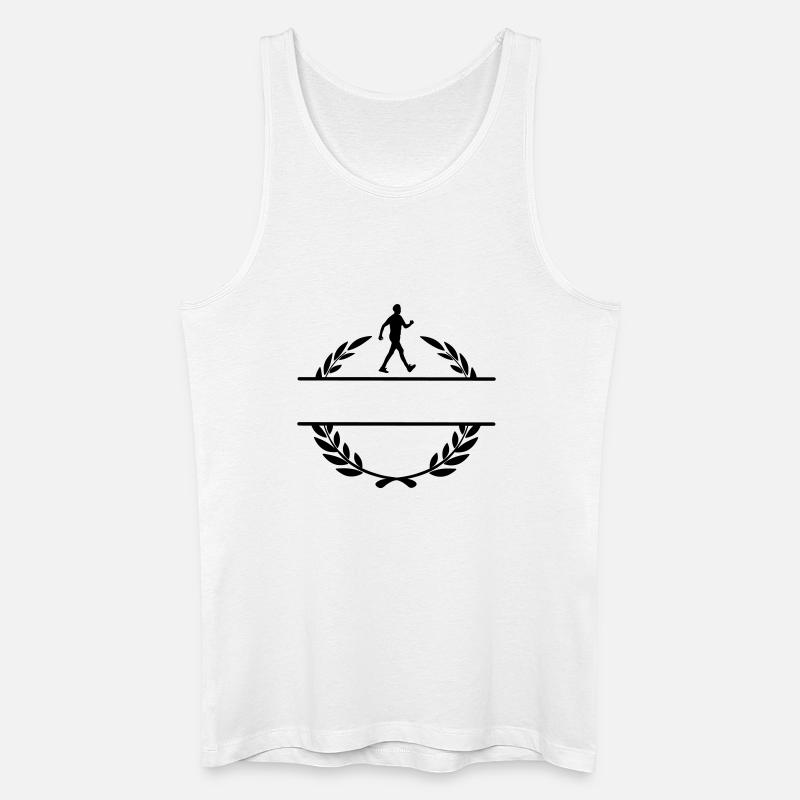 Wanderer im Lorbeerkranz - Männer Bio Tank Top - Weiß