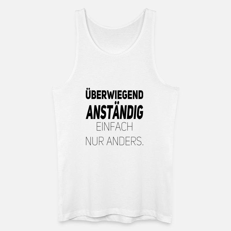 Anständig einfach nur anders - Männer Bio Tank Top - Weiß