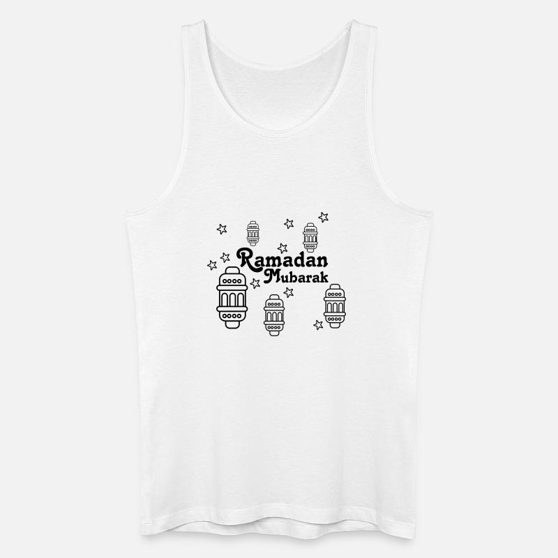 Ramadan Mubarak Lichter, Sternchen - Männer Bio Tank Top - Weiß