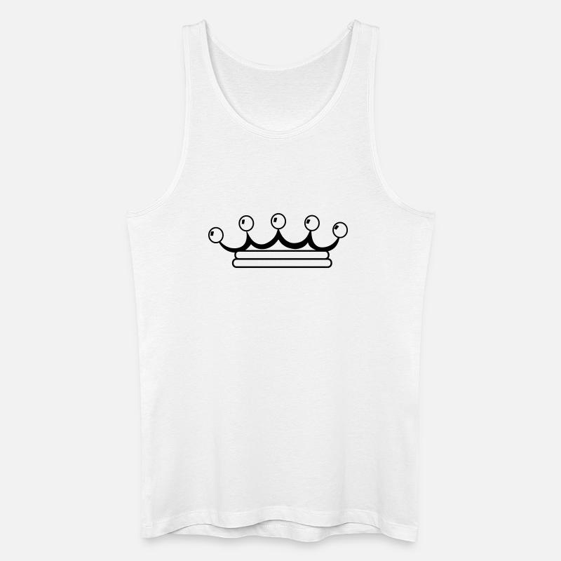 Logo einfache Krone - Männer Bio Tank Top - Weiß