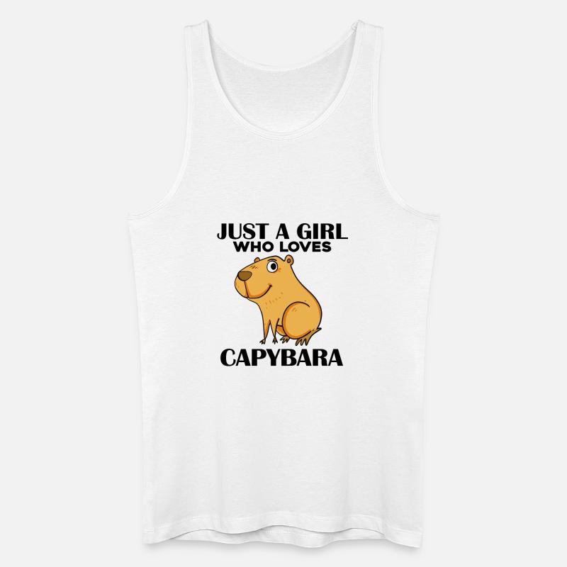 Capybara Mädchen Spruch - Männer Bio Tank Top - Weiß