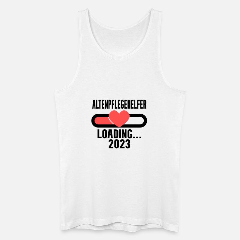 Altenpflegehelfer Beruf Loading 2023 - Männer Bio Tank Top - Weiß