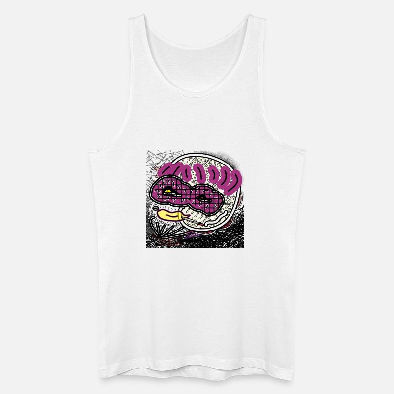 Comic-Mann - Männer Bio Tank Top - Weiß