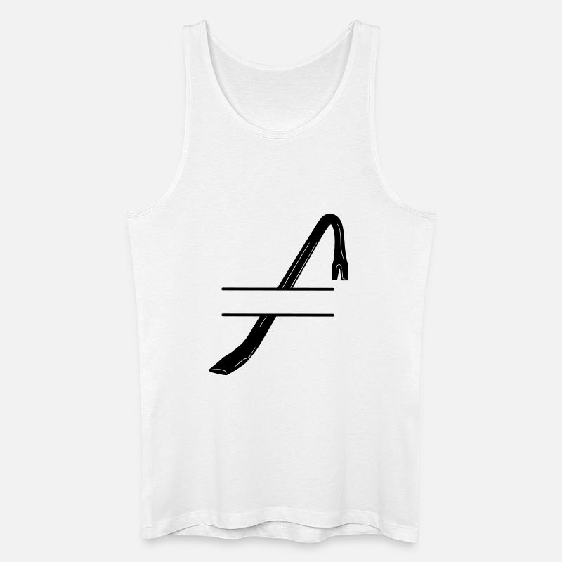 Einbruchslogo Brechstange oder Brechstange - Männer Bio Tank Top - Weiß