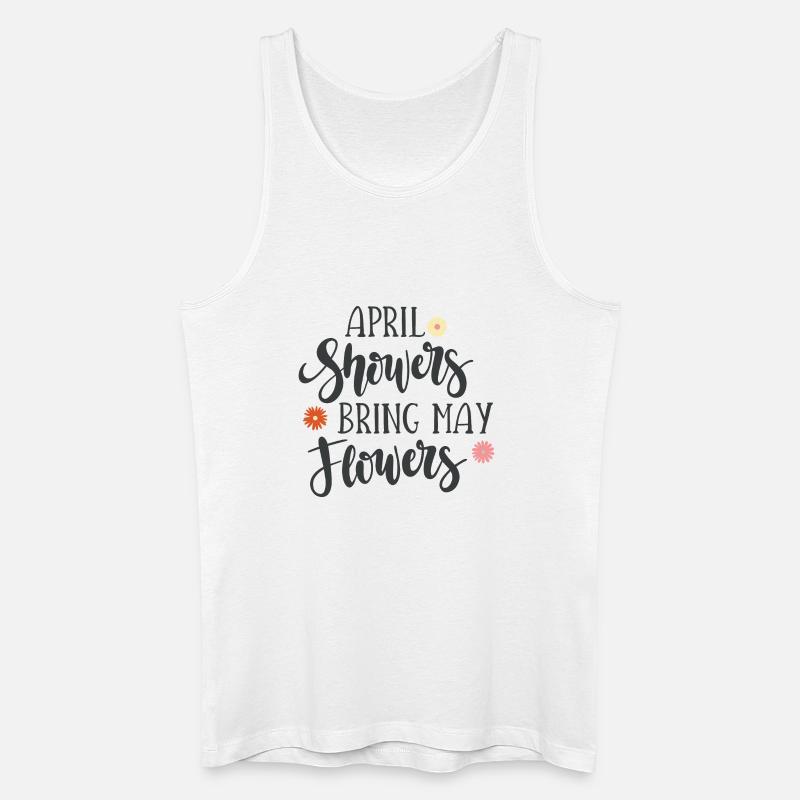 Aprilschauer bringen Maiblumen - Männer Bio Tank Top - Weiß