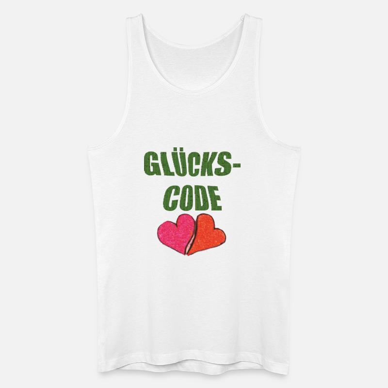 glückscode - Männer Bio Tank Top - Weiß
