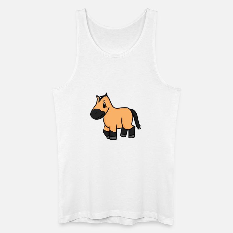 Pferd - Männer Bio Tank Top - Weiß