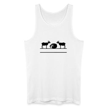 Goat cheese monogram. - Men’s Organic Tank Top - white - Front