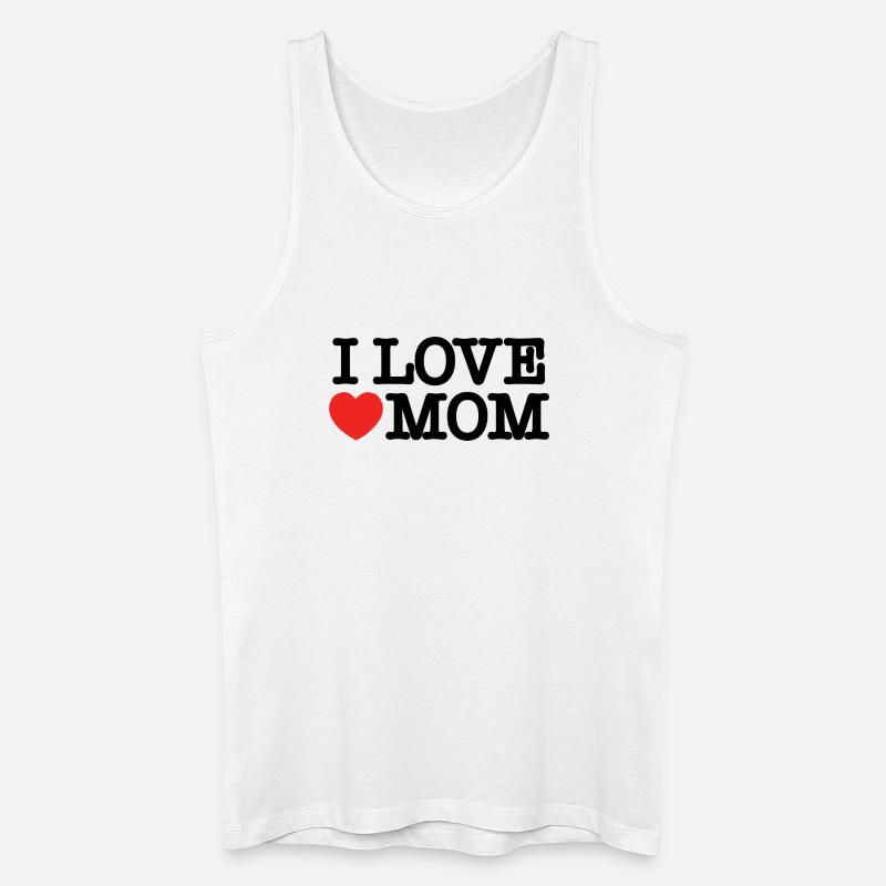 Ich liebe Mama - Männer Bio Tank Top - Weiß